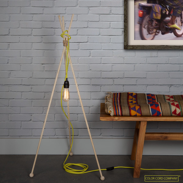 DIY Mod Lamp with Color Cord set and World Effect Furniture and Rug